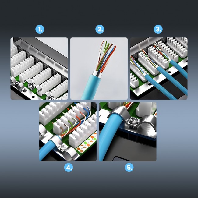 Extralink CAT6 UTP 0.5U | Patchpanel | 24 Ports