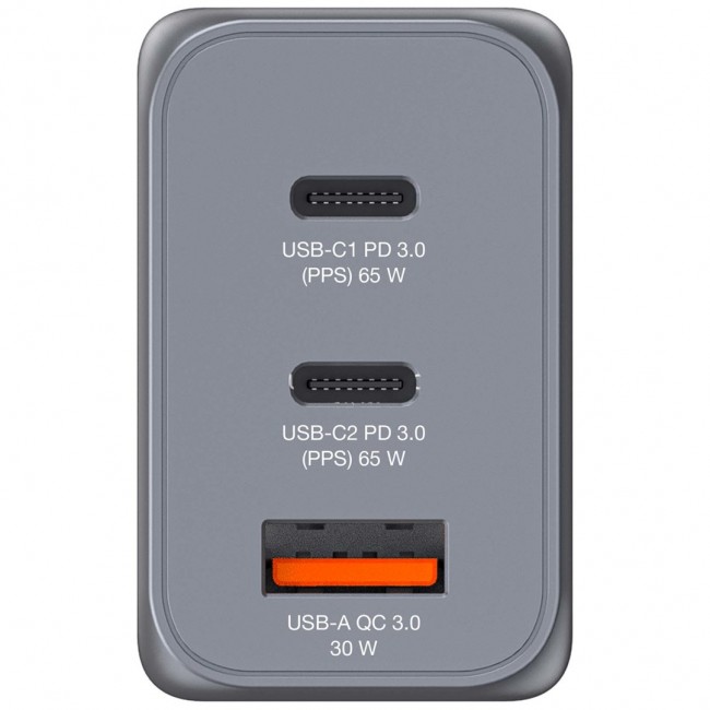 Verbatim GNC-65 GaN Charger 65W with 2 x USB-C PD 65W / 1 x USB-A QC 3.0 (EU/UK/US)