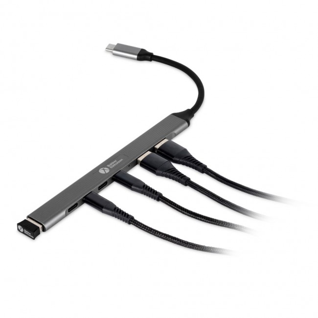 BakkerElkhuizen USB-C Hub 7-in-1 (3A+4C) USB Type-C 5000 Mbit/s Black, Gray BakkerElkhuizen USB-C Hub 7-in-1 (3A+4C) USB Type-C 5000 Mbit/s Black, Gray