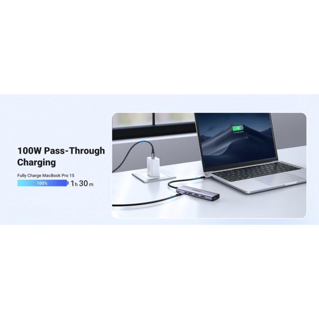 Ugreen 20956A interface hub USB Type-C 5000 Mbit/s Silver