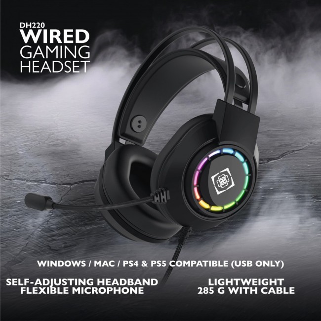 Deltaco Gaming GAM-168 headphones/headset Wired Head-band USB Type-A Black Deltaco Gaming GAM-168 headphones/headset Wired Head-band USB Type-A Black