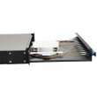 Equip 12-Port Fiber Optic Splice Box, LC Duplex, OS2, 1U, Equipped, Black
