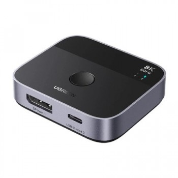 Ugreen DisplayPort/USB-C to USB-C switch grey
