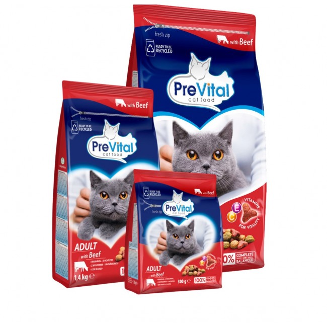 PREVITAL Adult Beef - dry cat food - 300g