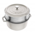 STAUB La Cocotte cast iron round pot with insert 40508-822-0 - 3.8 ltr. white truffle