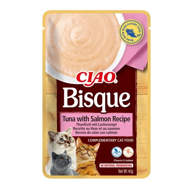 INABA Ciao Bisque Creamy soup with chicken, beef and fish - cat treats - 10x40g