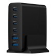 Gembird TA-UC-2A4C-PD75-01-BK mobile device charger Universal Black AC Fast charging Indoor