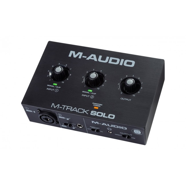 M-AUDIO M-Track Solo USB Audio interface Crystal preamplifier 16 bit 48 kHz Black M-AUDIO M-Track Solo USB Audio interface Crystal preamplifier 16 bit 48 kHz Black