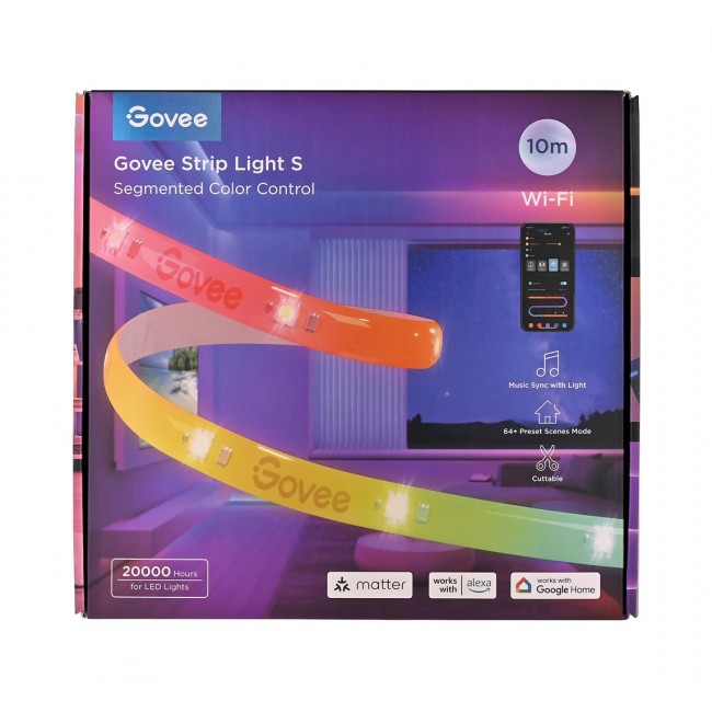 Govee Strip Light S Segmented Smart strip light Wi-Fi/Bluetooth 36 W Govee Strip Light S Segmented Smart strip light Wi-Fi/Bluetooth 36 W