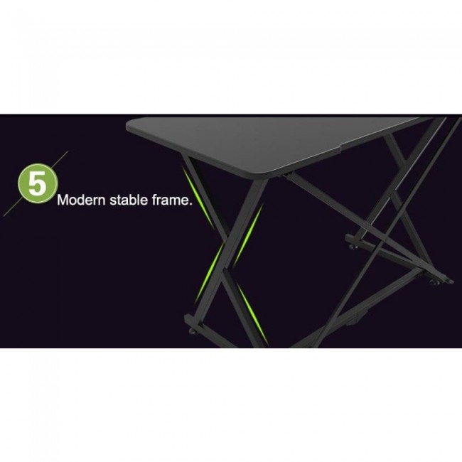 Techly Gaming Desk for PC with Angular Ergonomic Edge Black Techly Gaming Desk for PC with Angular Ergonomic Edge Black