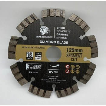 DIAMOND BLADE 125mm SEGMENT TURBO CUT INDIAN PROFESSIONAL
