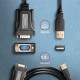 Axagon ADS-1PQN USB-A 2.0 - serial RS-232 DB9-M FTDI adapter cable 1.5m - Adapter - Digital/Daten serial cable Black USB Type-A