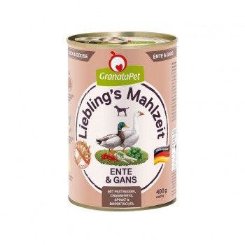 GRANATAPET Liebling's Mahlzeit Duck and goose - wet dog food - 800g