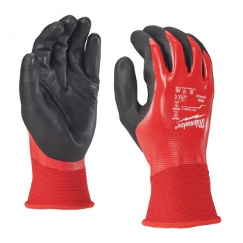 MILWAUKEE NITRILE COATED GLOVES XL/10 CUT RESISTANT LEVEL-A /12pcs.