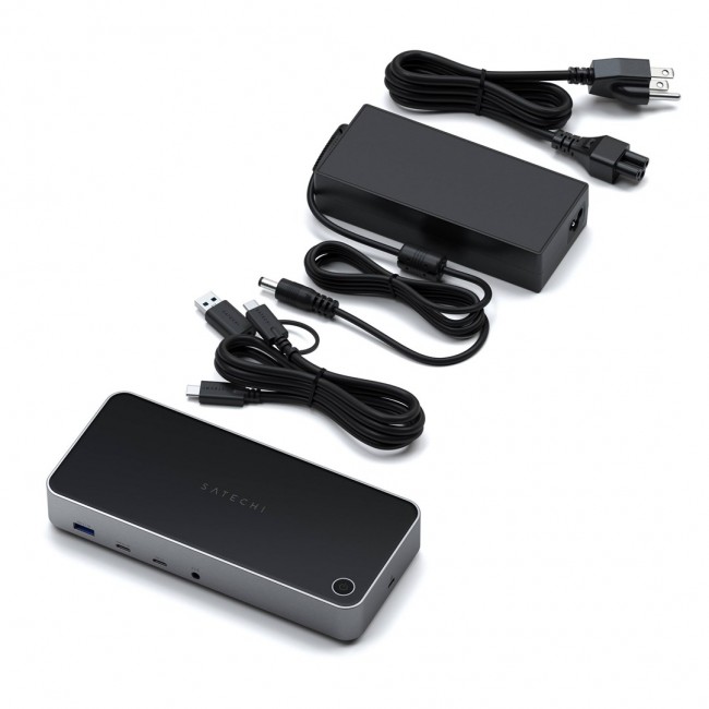 Satechi Triple 4K Display Wired Dock Black, Silver