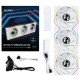 Lian Li UNI FAN TL Wireless LCD Fan, ARGB, PWM, 3-pack incl. Controller - Reverse Blade, 120 mm, white