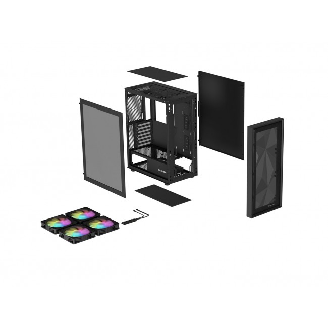 GENESIS DIAXID 605 ARGB MIDI TOWER CASE WITH USB-C WINDOW BLACK