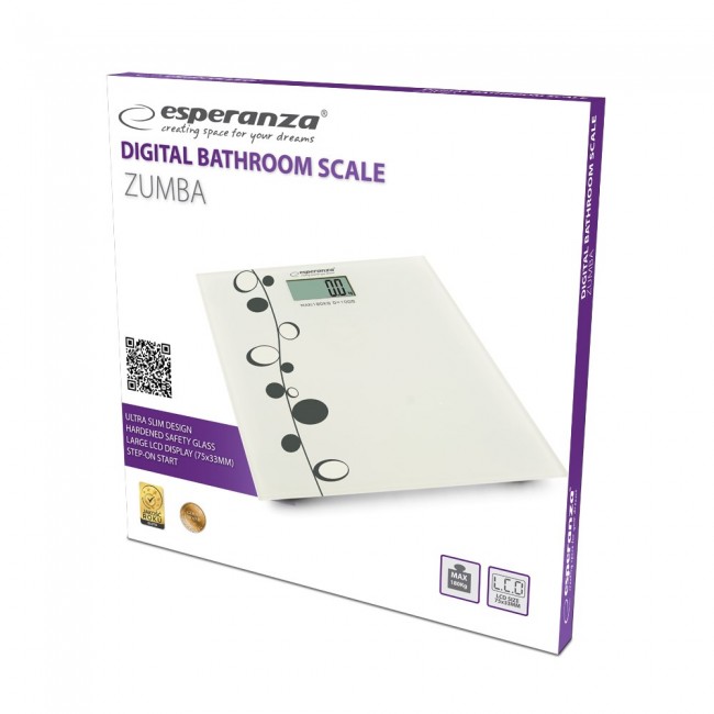 Esperanza EBS005 personal scale Rectangle White Electronic personal scale Esperanza EBS005 personal scale Rectangle White Electronic personal scale