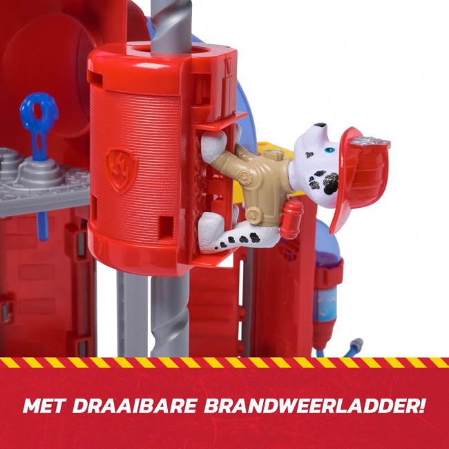 PAW Patrol Fire Rescue Command Center with Marshall Figure, Rescue Fire Truck, Lights, Launcher & Sound Fx, Kids Toys for Boys & Girls Ages 3 and Up