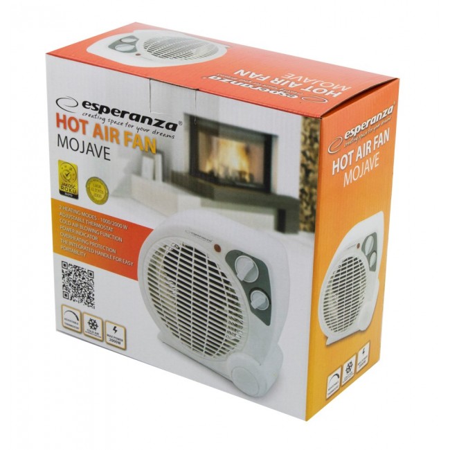 Esperanza EHH002 electric space heater Indoor Grey,White 2000 W