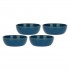 Set of 4 Concerto Blu Avio Salad Bowls - Navy Blue, 20 cm
