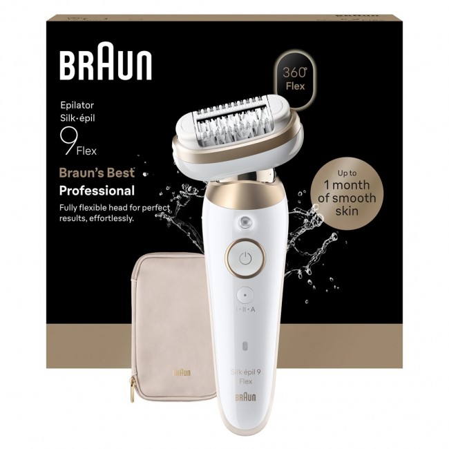 Braun Silk- pil 9 Silk pil 9 Flex 40 tweezers Gold, White