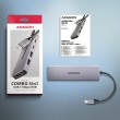 Axagon HMC-5H60 USB 5Gbps hub, 2x USB-A, 1x USB-C, HDMI 4k/60Hz, PD 100W, USB-C cable