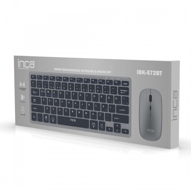 Inca IBK-572BT keyboard Mouse included RF Wireless + Bluetooth Black Inca IBK-572BT keyboard Mouse included RF Wireless + Bluetooth Black