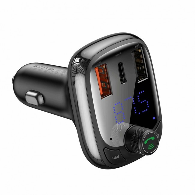 Baseus CCMT000101 FM transmitter 87.5 - 108 MHz Bluetooth Black Baseus CCMT000101 FM transmitter 87.5 - 108 MHz Bluetooth Black