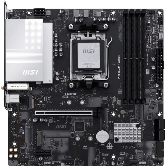 MSI PRO B840M-P WIFI6E motherboard AMD B840 Socket AM5 micro ATX MSI PRO B840M-P WIFI6E motherboard AMD B840 Socket AM5 micro ATX