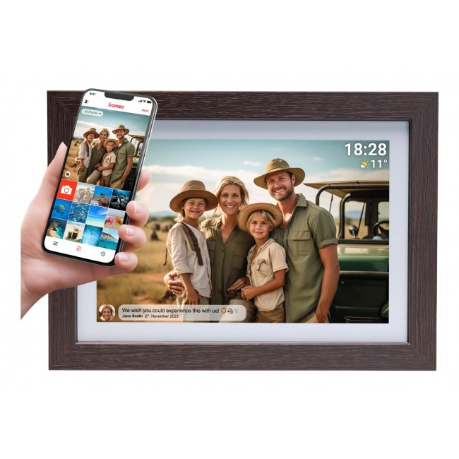 Denver PFF-1042DWMK2 digital photo frame Wood 25.6 cm (10.1