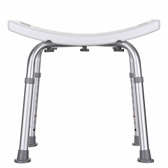 Rectangular shower stool with height adjustment Rectangular shower stool with height adjustment
