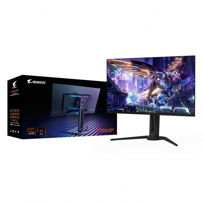 GIGABYTE AORUS FO32U2P 32 OLED Gaming Monitor - 3840 x 2160(UHD), 240Hz, 0.03ms, 250 cd/m2, KVM, FreeSync Premium Pro, DisplayHDR True Black 400, Displayport2.1 GIGABYTE AORUS FO32U2P 32 OLED Gaming Monitor - 3840 x 2160(UHD), 240Hz, 0.03ms, 250 cd/m2, KVM, FreeSync Premium Pro, DisplayHDR True Black 400, Displayport2.1
