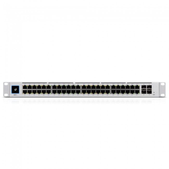 Ubiquiti UniFi USW-PRO-48 network switch Managed L2/L3 Gigabit Ethernet (10/100/1000) 1U Silver Ubiquiti UniFi USW-PRO-48 network switch Managed L2/L3 Gigabit Ethernet (10/100/1000) 1U Silver
