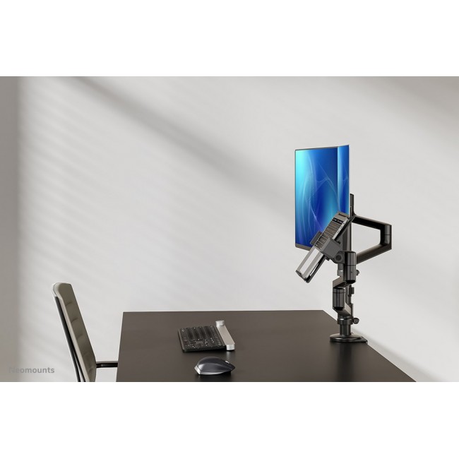 Neomounts DS20-425BL2 Monitor arm with laptop holder 17-27
