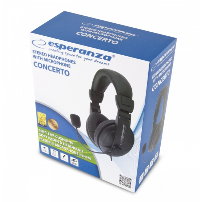 Esperanza EH103 headphones/headset Head-band Black Esperanza EH103 headphones/headset Head-band Black