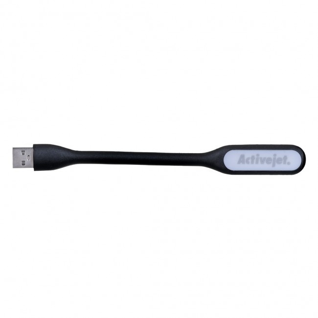 Activejet USB LED computer lamp for reading. Voltage 5V. Power 1.2W. PVC material. Product size 170*18.5*9mm. Black.