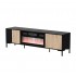Cama RTV Cabinet MERCI 180 x 40 x 53.5 cm black/oak artisan + fireplace