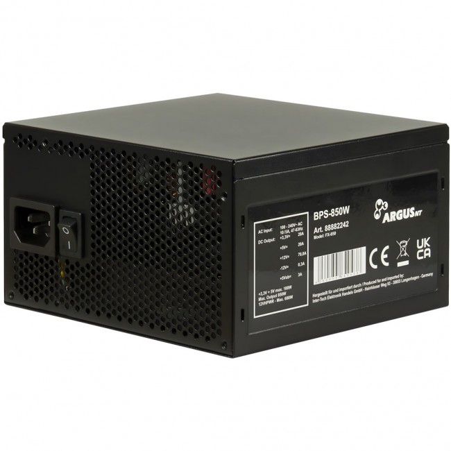 Inter-Tech BPS-850 power supply unit 850 W 20+4 pin ATX ATX Black