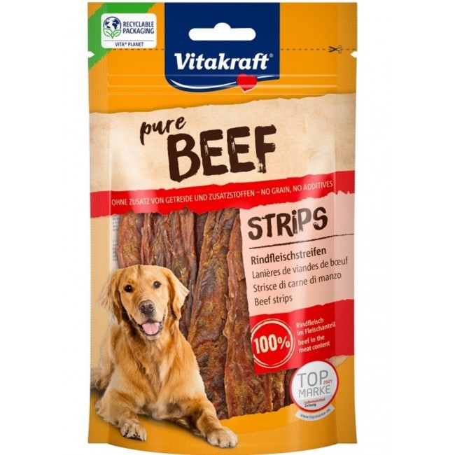 VITAKRAFT Beef Strips - dog treat - 80g