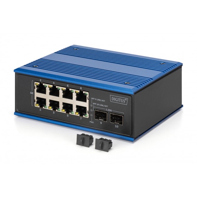 Digitus Industrial 8 + 2-port Gigabit Ethernet PoE switch Digitus Industrial 8 + 2-port Gigabit Ethernet PoE switch