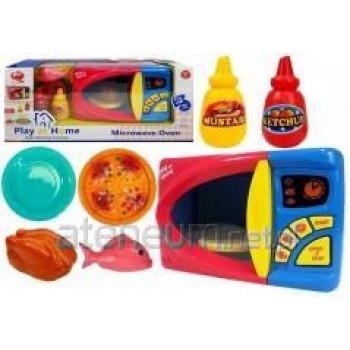 Microwave oven with battery-operated accessories