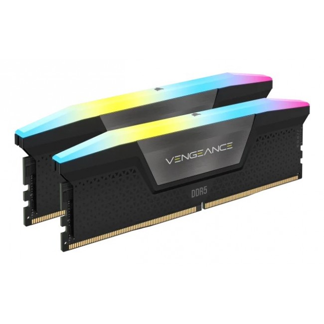 Corsair Vengeance RGB CMH64GX5M2D6000C40 memory module 64 GB 2 x 32 GB DDR5 6000 MT/s 288-pin DIMM Corsair Vengeance RGB CMH64GX5M2D6000C40 memory module 64 GB 2 x 32 GB DDR5 6000 MT/s 288-pin DIMM