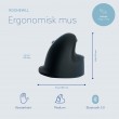 R-Go HE ergonomic mouse left Bluetooth black/silve