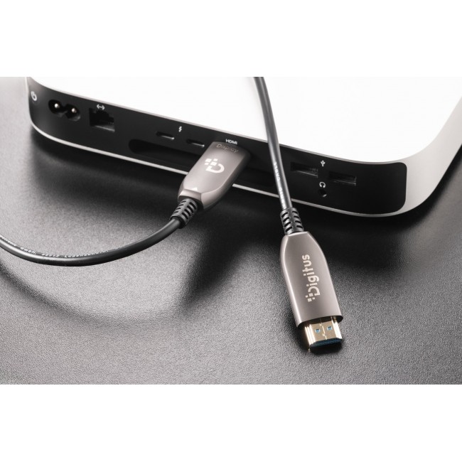 HDMI 2.1 Ultra High Speed 8K60Hz UHD HDMI A/HDMI A M/M Hybrid Connection Cable Black 20m