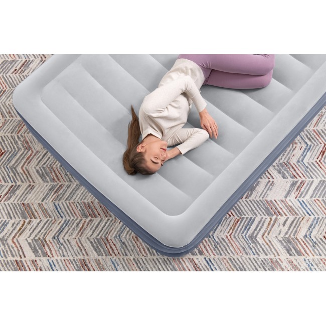 Bestway Tritech Air Mattress Queen with Built-in AC Pump and Antimicrobial Coating 2.03 m x 1.52 m x 51 cm