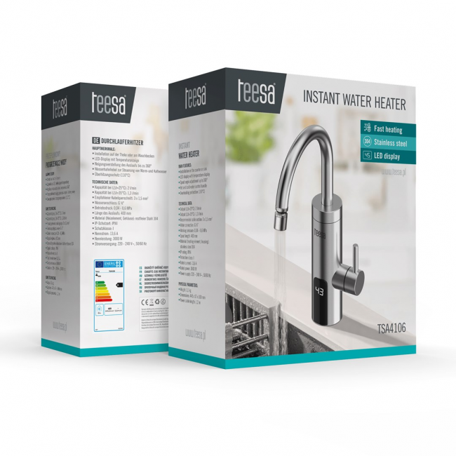 Teesa Metal Instantaneous Water Heater TSA4106 Teesa Metal Instantaneous Water Heater TSA4106