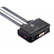 LevelOne 2-Port USB DVI-D Single Link Cable KVM Switch, audio support