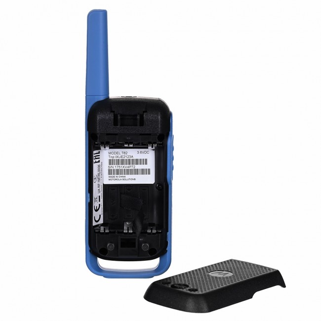 Motorola TALKABOUT T62 two-way radio 16 channels 12500 MHz Black, Blue Motorola TALKABOUT T62 two-way radio 16 channels 12500 MHz Black, Blue