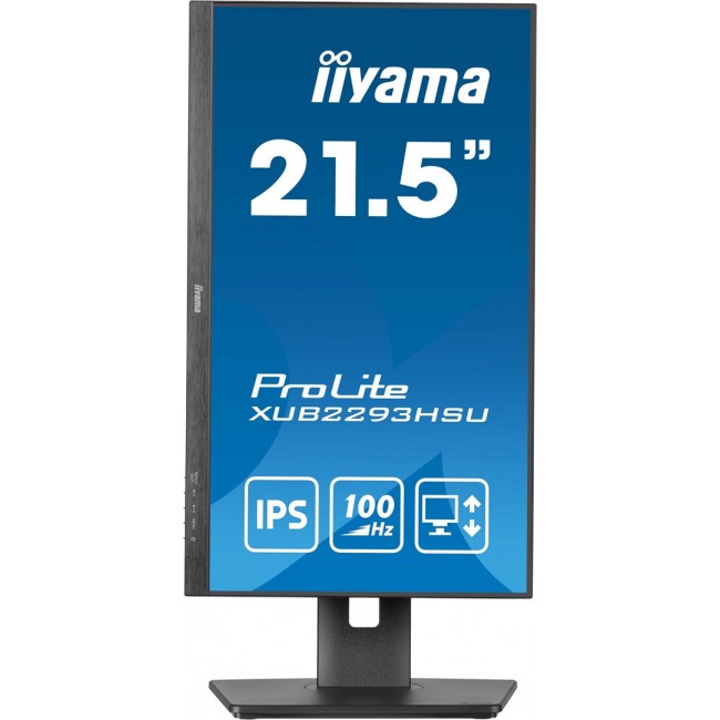 iiyama ProLite 21.5 IPS 3-side borderless monitor with USB hub, 100Hz refresh rate and height-adjustable stand